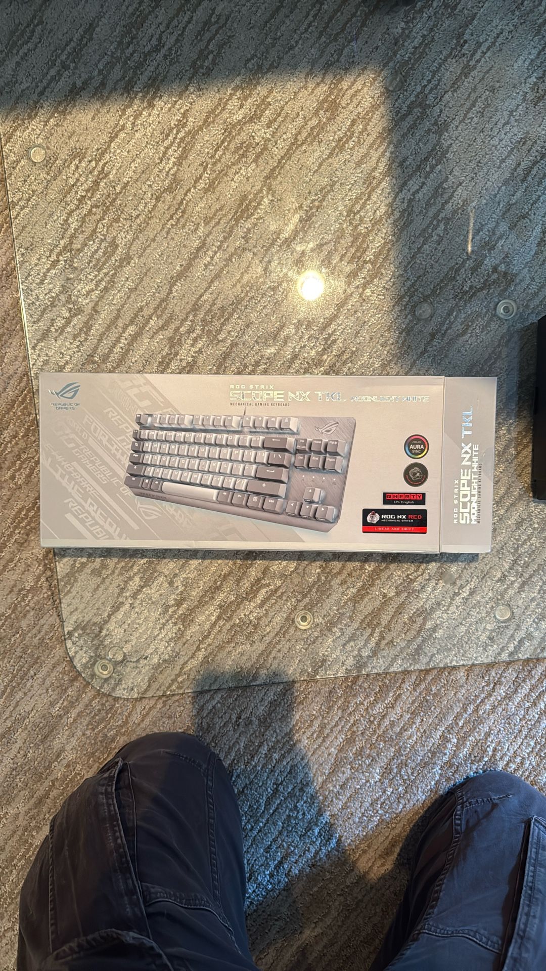 Gaming keyboard: ROG Scope NX TKL Moonlight White