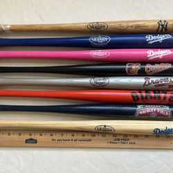 Mini Baseball Bats Louisville Slugger Wood Collectible 18 inches