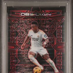2023 Obsidian Vini Jr Electric Etch Red Pulsar #195 PSA 10 Real Madrid 