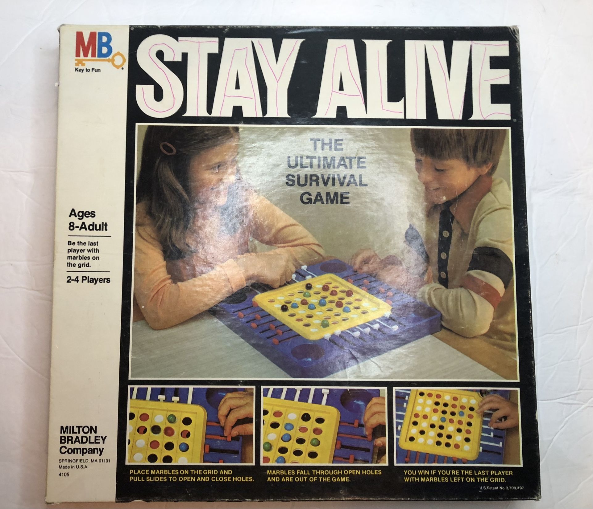Vintage STAY ALIVE Ultimate Strategy Marble Board Game MB