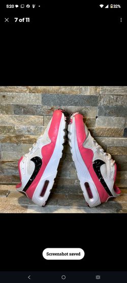 Nike Air Max 90 Pink and White Sneakers size 11