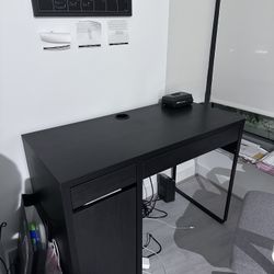 Dark  Brown Wood Study Desk