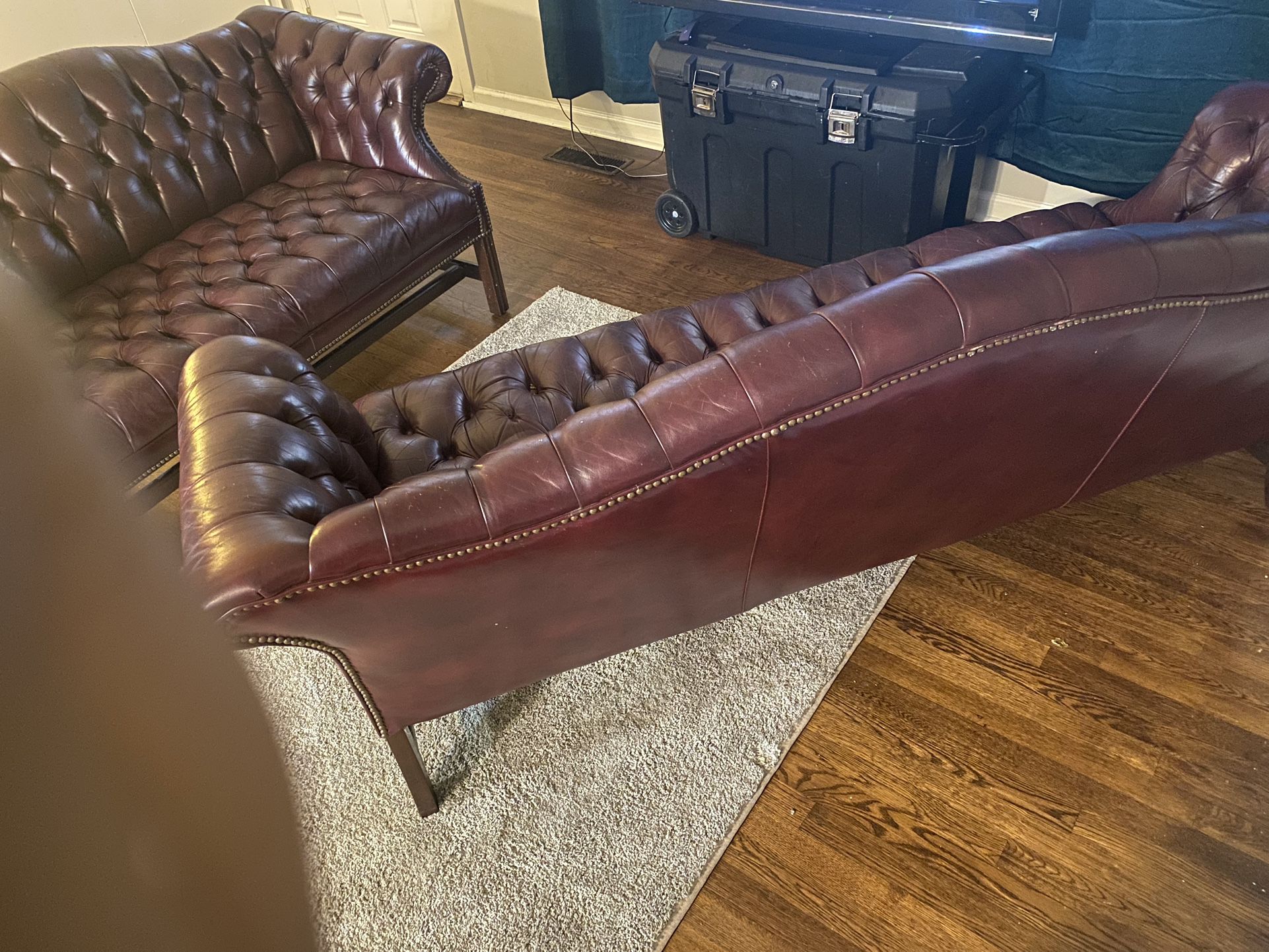 Antique Leather Couches.