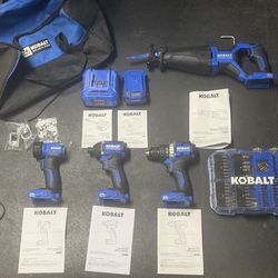 Kobalt 24V Max Brushless 4-Tool Kit w/ Bits (Charger & Batter INCLUDED)