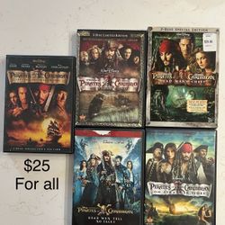 Pirates Of The Caribbean DVD’s 