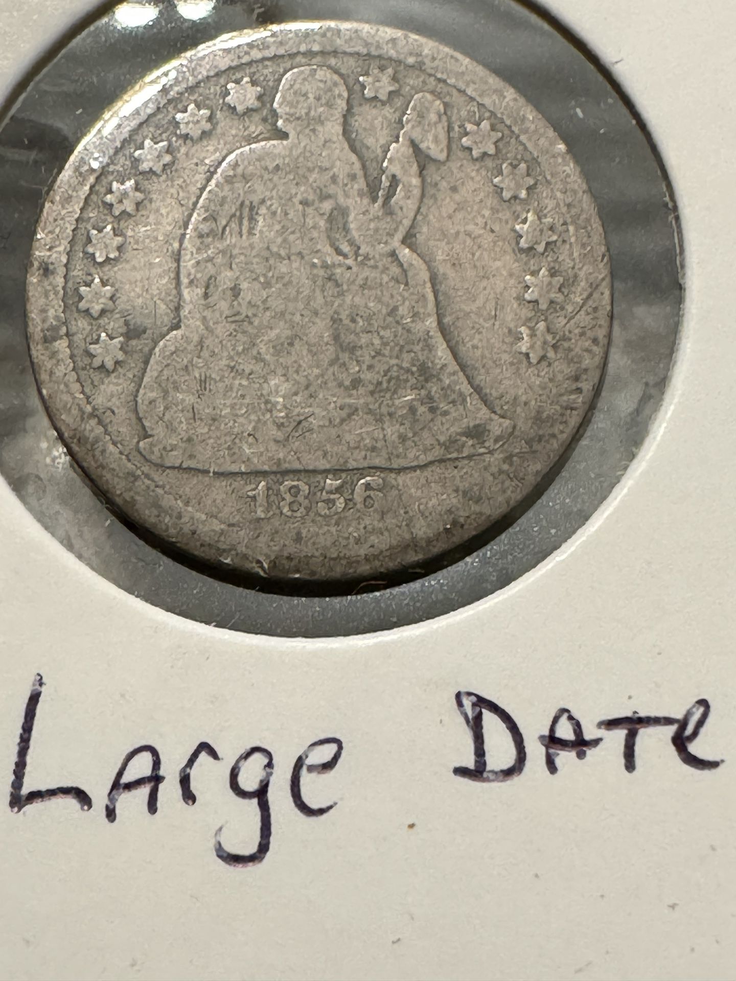 1856 Seated Liberty Dime (Large Date)