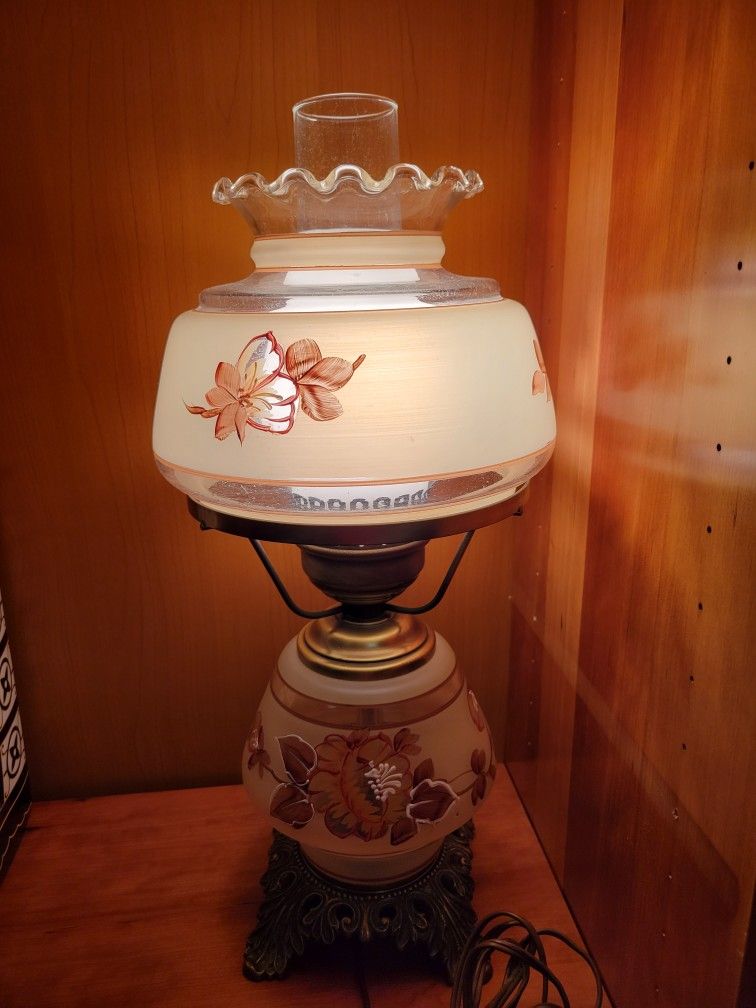 Pair Of Vintage Hurricane Lamp