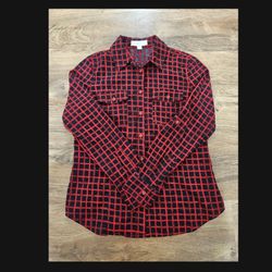 Michael Kors Red and Black Checkered Shirt