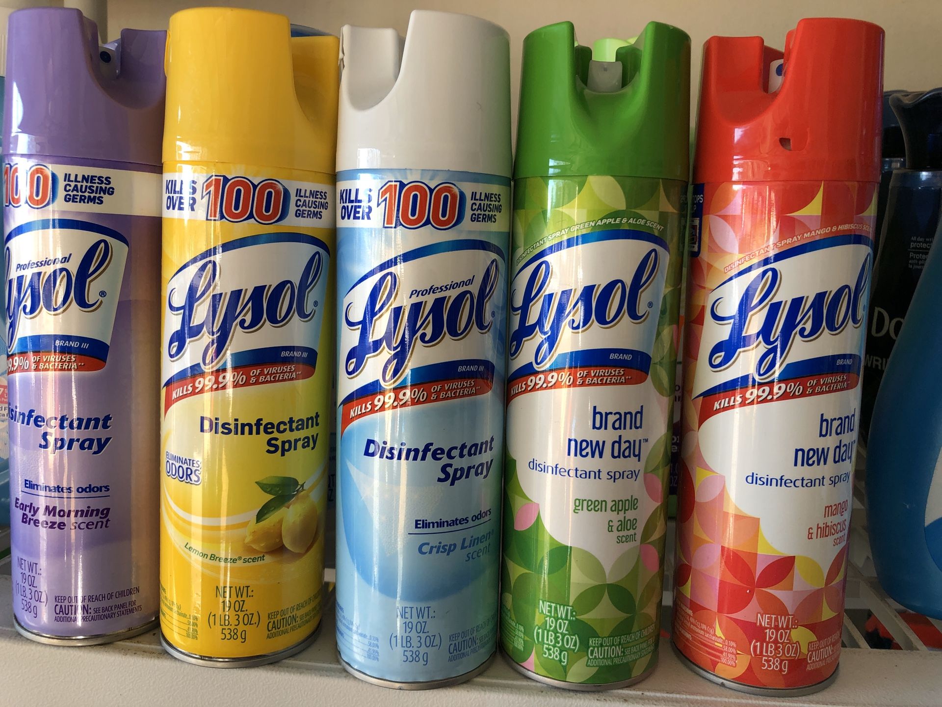 Lysol Disinfectant Spray $4.50 each