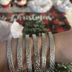 925 Sterling Silver Set Of 6 Pieces New