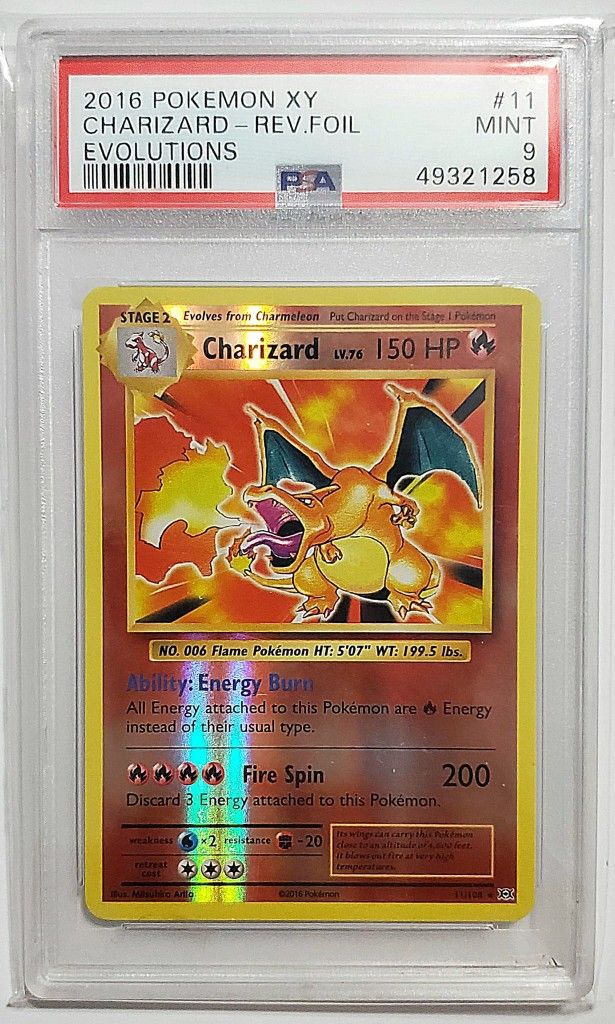 2016 POKEMON XY CHARIZARD- REV. FOIL EVOLUTIONS