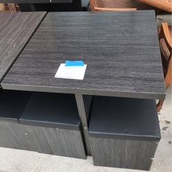 5pc Howard Dining Set With Storage Ottoman