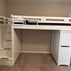 Bunk Bed With Mattress And Storage 