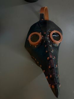 Black Leather-Style Steampunk / Plague Doctor Mask – Cosplay