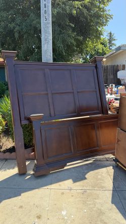 Queen size headboard, frame, drawers