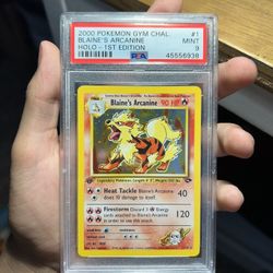 Pokémon Cards Vintage Blaine’s Arcanine Psa 9
