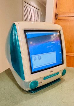 Vintage Apple iMac G3 Blueberry 350MHz Slot Loading Working Retro Y2K