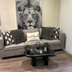 Gray Storage Couch – Clean, Modern, Must Sell