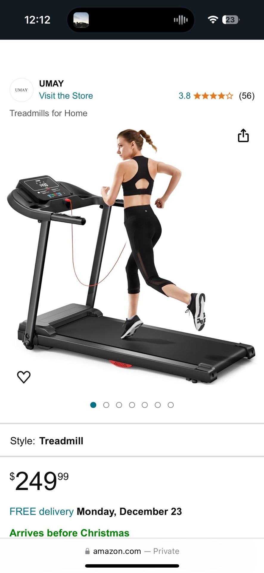 Umay Fitness Foldable Treadmill