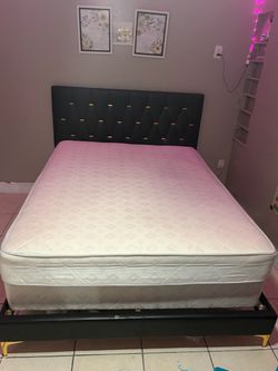 Queen bed frame +mattress