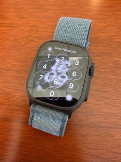 Apple Watch Ultra 2 Black Titanium + Light Blue Authentic Alpine Loop Apple