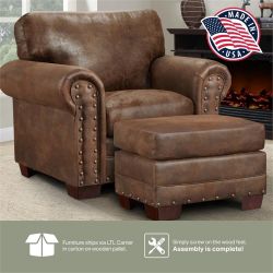 NEW Armchair w/ Ottoman