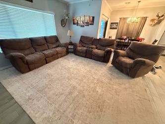 3 piece reclining couch set