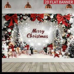 Christmas Backdrop with Merry Christmas And Trees