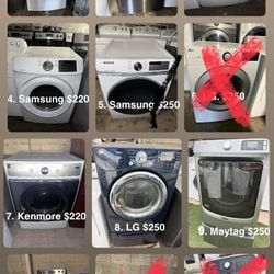 Electric Dryer Stackable Option ‼️ CLEAN & 45 DAYS WARRANTY Prices $150-250‼️ Delivery FEE SAME DAY‼️