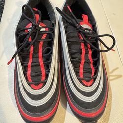 Black and red air max 97