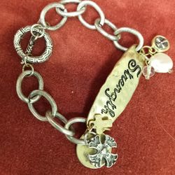 Strength Charm Bracelet With Crosses