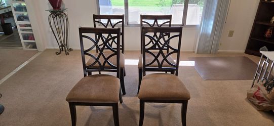 Dining chairs- 4 Tan/ Beige seats
