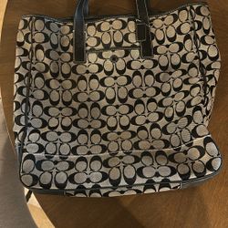 Coach Black And Grey Purse