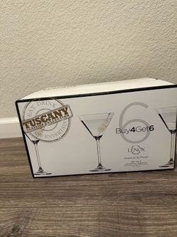Lenox Tuscany Classics Martini Glasses Set of 6 NEW Unopened in Box