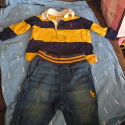 2 piece Ralph Lauren polo set