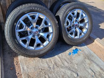 2022 OEM ORIGINAL TAKEOFFS GMC SIERRA SNOWFLAKE 20 INCH TIRES BRIDGESTONE 90 % $ 1099