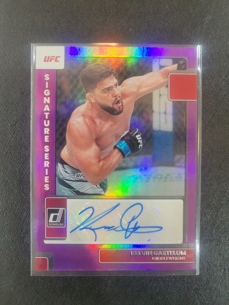 Ufc Kelvin Gastelum Autograph Card Purple 2023 Donruss
