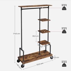 Clothes rack on wheels 5 Tier 