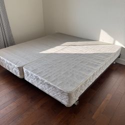 King Size Bed Frame with Box Spring Very Clean and Good Condition 