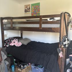 twin bunk bed with mattresses 