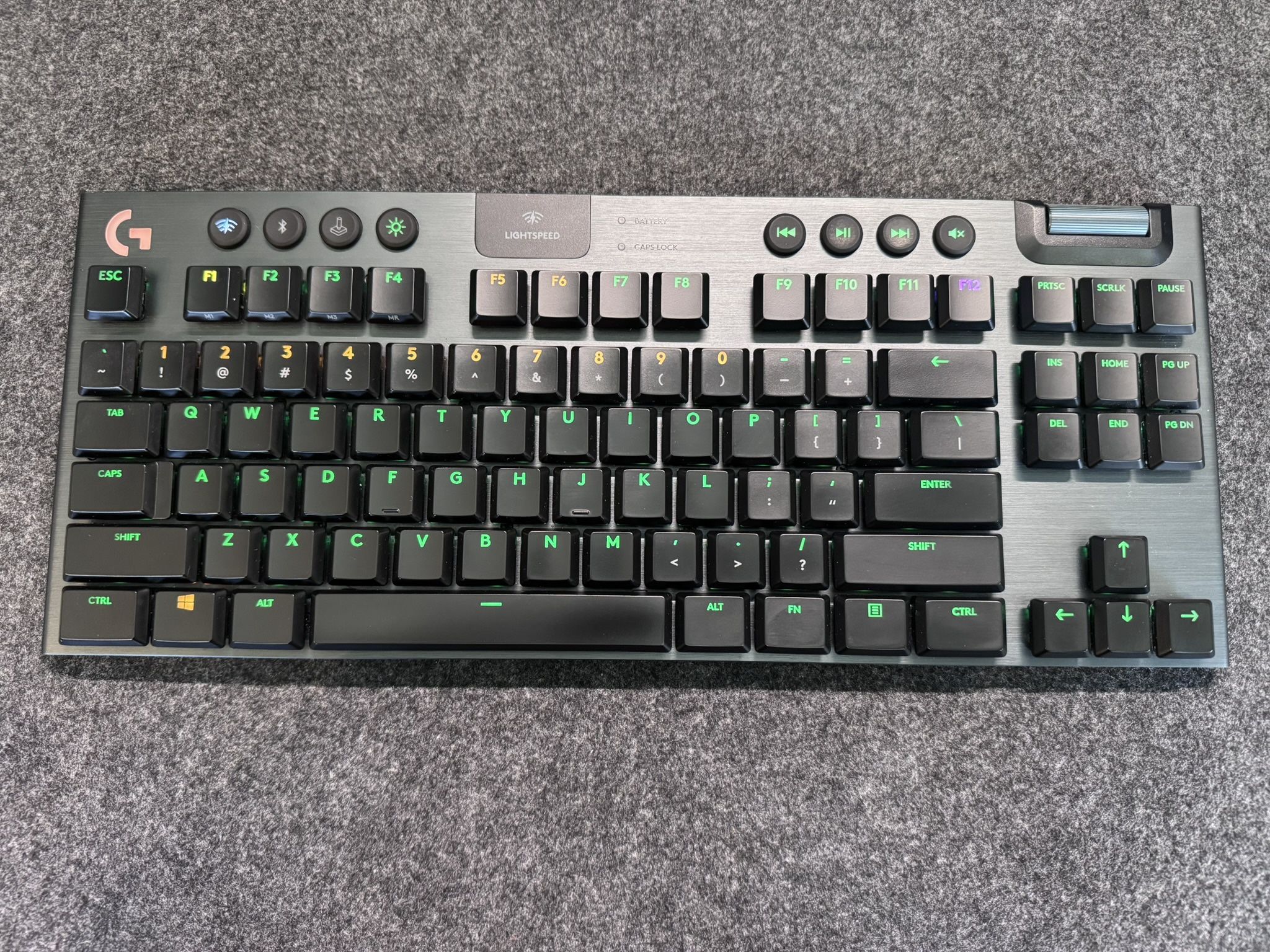 Logitech G915 X Lightspeed TKL wireless mechanical gaming keyboard with Brown mechanical Switches.