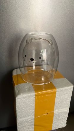 Double Wall Bear Glass Cup