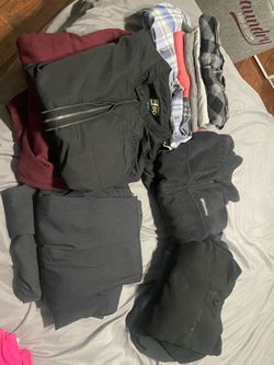 Mixed Clothing Lot Men's Shirts Jacket Fleece