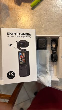 NEW 4K Action Camera 📸 180° Rotating Lens + Night Vision