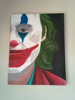 Joaquin Phoenix's Joker Acrylic Painting 11x14 inch