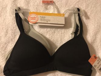 2 pack Girls t-shirt bra size 30 Black & Gray