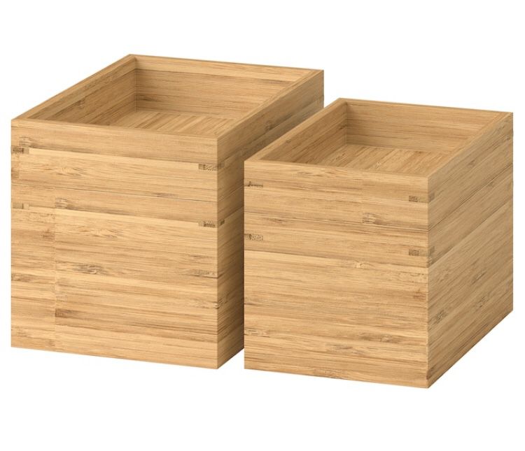 Bamboo nesting storage containers
