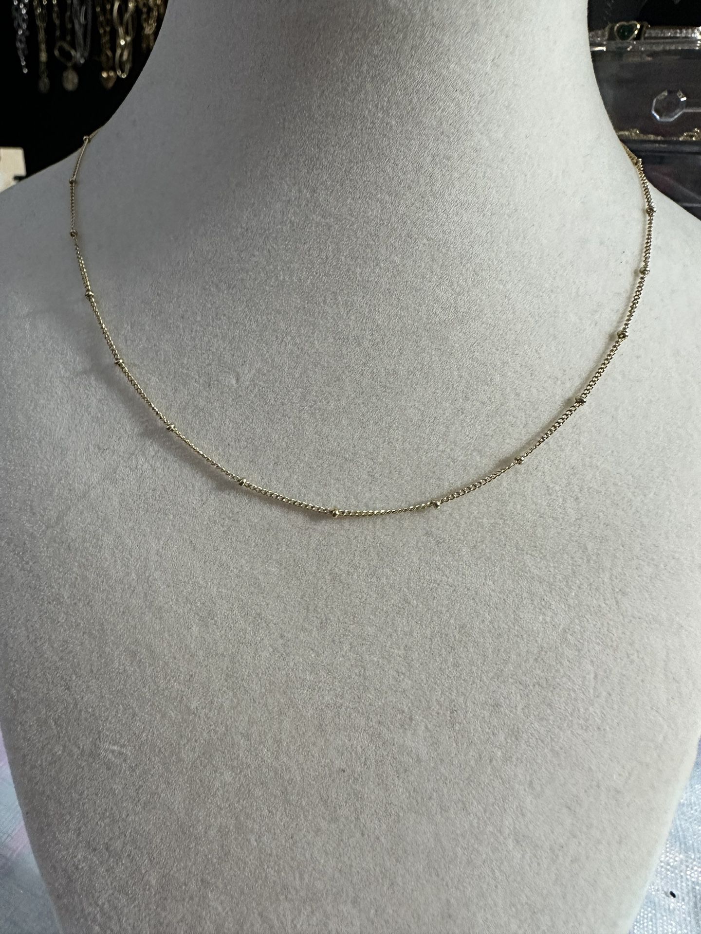 New Stainless Steel Beaded Choker Necklace
