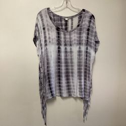 Women’s MIAMI  Viscose/Spandex Short Sleeve Pullover Top With Side Strings… Medium… Runs A Little Big
