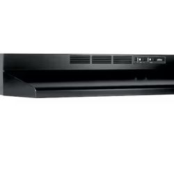 30 in. Ductless Under Cabinet Range Hood with Light in Black